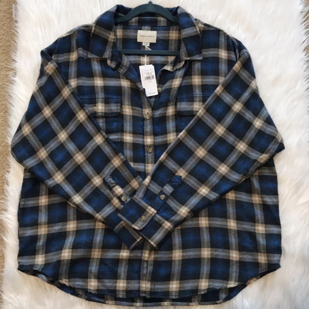 AEO- Plaid button down - Picture 13 of 14